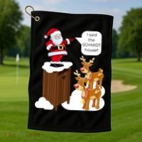 I Said The Schmidt House Fun Xmas Santa Golf Towel thumb 1
