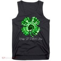Irish Shamrock Tie Dye Happy St Patrick's Day Go Lucky Gift Tank Top thumb 0