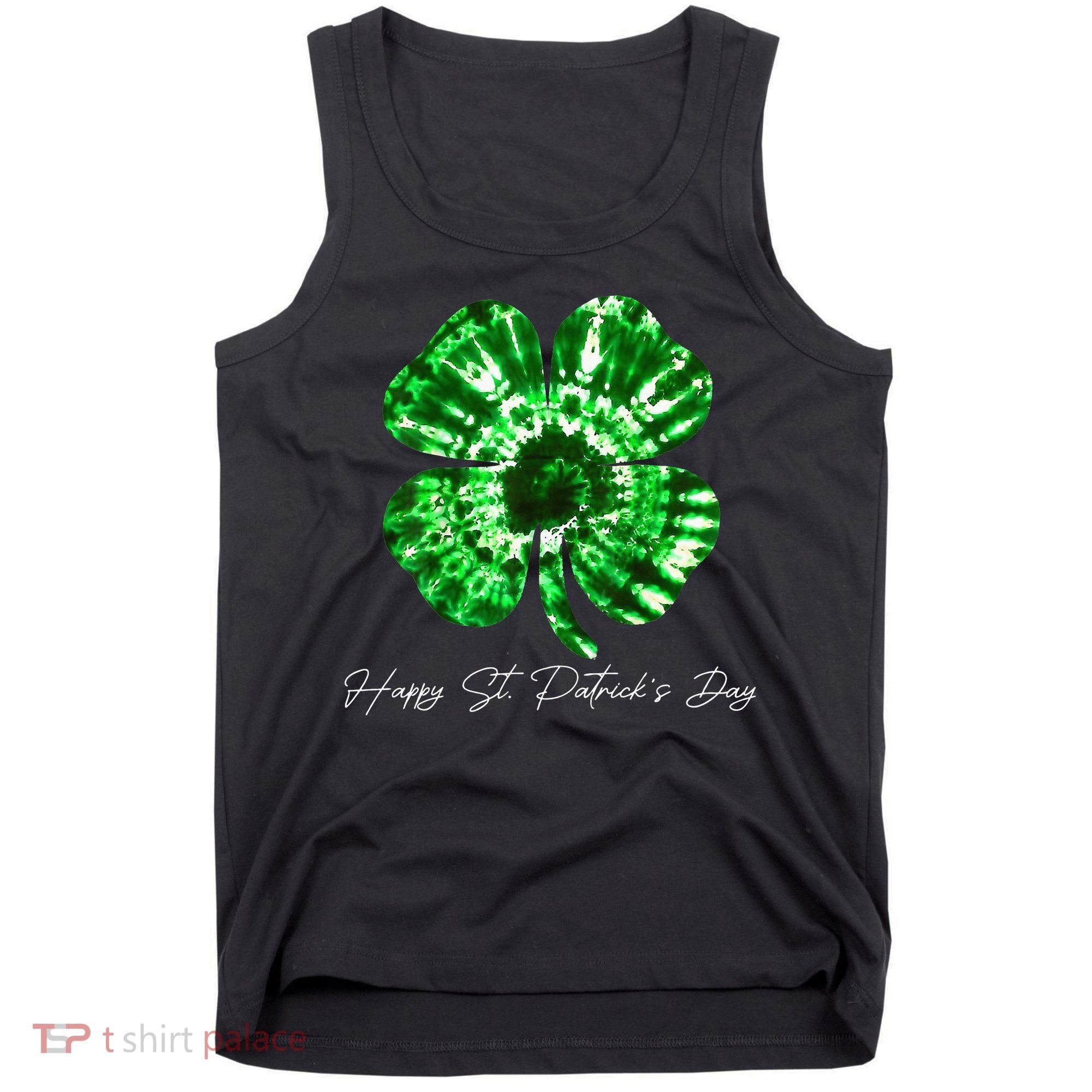 Irish Shamrock Tie Dye Happy St Patrick's Day Go Lucky Gift Tank Top