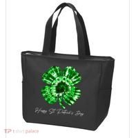 Irish Shamrock Tie Dye Happy St Patrick's Day Go Lucky Gift Tote Bag thumb 3