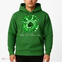 Irish Shamrock Tie Dye Happy St Patrick's Day Go Lucky Gift Hoodie thumb 2