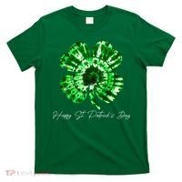 Irish Shamrock Tie Dye Happy St Patrick's Day Go Lucky Gift T-Shirt thumb 0