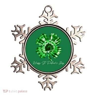 Irish Shamrock Tie Dye Happy St Patrick's Day Go Lucky Gift Ornament