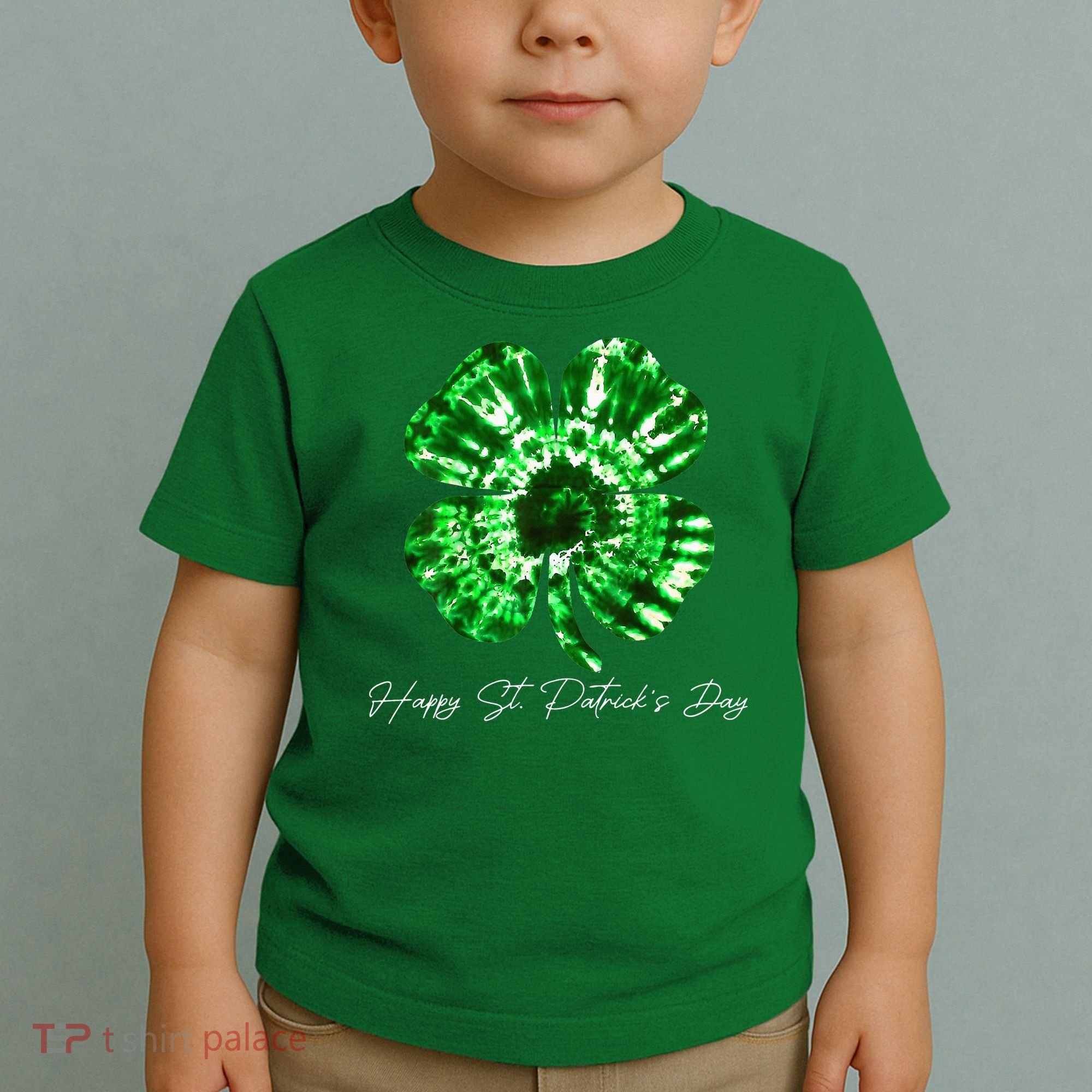 Irish Shamrock Tie Dye Happy St Patrick's Day Go Lucky Gift Toddler T-Shirt