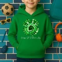 Irish Shamrock Tie Dye Happy St Patrick's Day Go Lucky Gift Kids Hoodie thumb 2