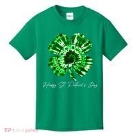 Irish Shamrock Tie Dye Happy St Patrick's Day Go Lucky Gift Kids T-Shirt thumb 0