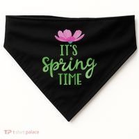 It's Spring Time Flower USA-Made Doggie Bandana thumb 0
