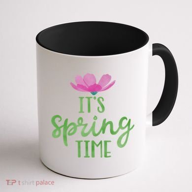 It's Spring Time Flower Coffee Mug back