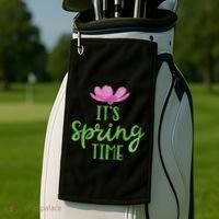 It's Spring Time Flower Golf Towel thumb 2