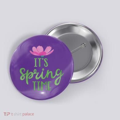 It's Spring Time Flower Button