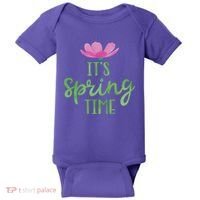 It's Spring Time Flower Baby Bodysuit thumb 0