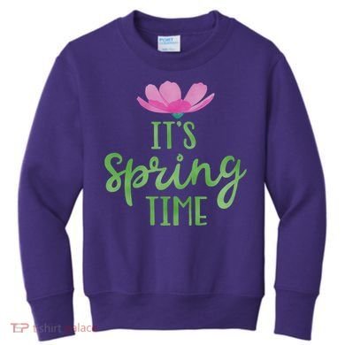 It's Spring Time Flower Kids Sweatshirt