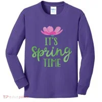 It's Spring Time Flower Kids Long Sleeve Shirt thumb 0