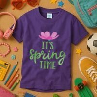 It's Spring Time Flower Kids T-Shirt thumb 3