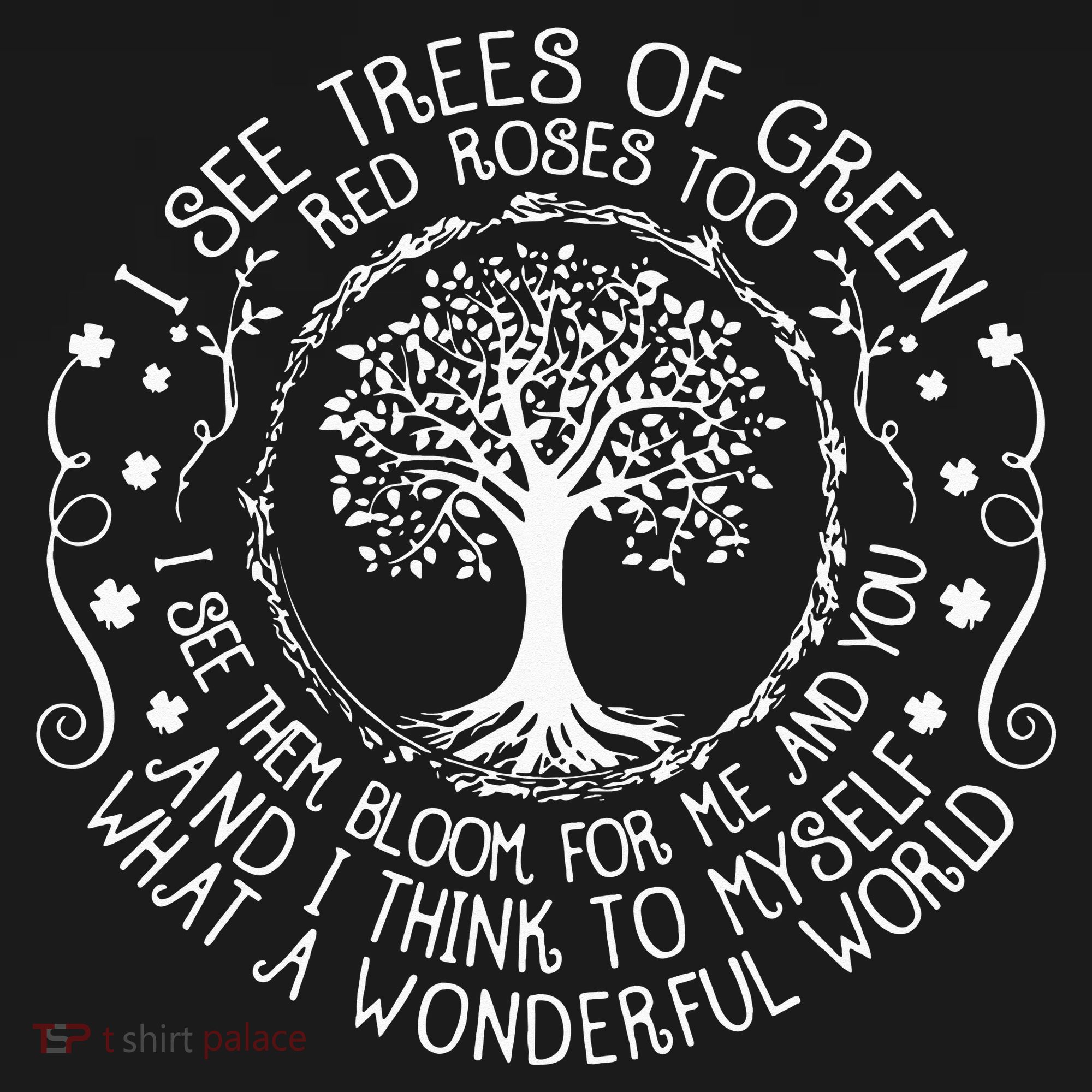 I See Trees Green Red Roses Wonderful World Earth Day Nature Baby Bodysuit