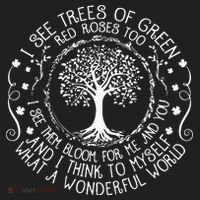 I See Trees Green Red Roses Wonderful World Earth Day Nature Hat thumb 2