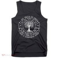 I See Trees Green Red Roses Wonderful World Earth Day Nature Tank Top thumb 0