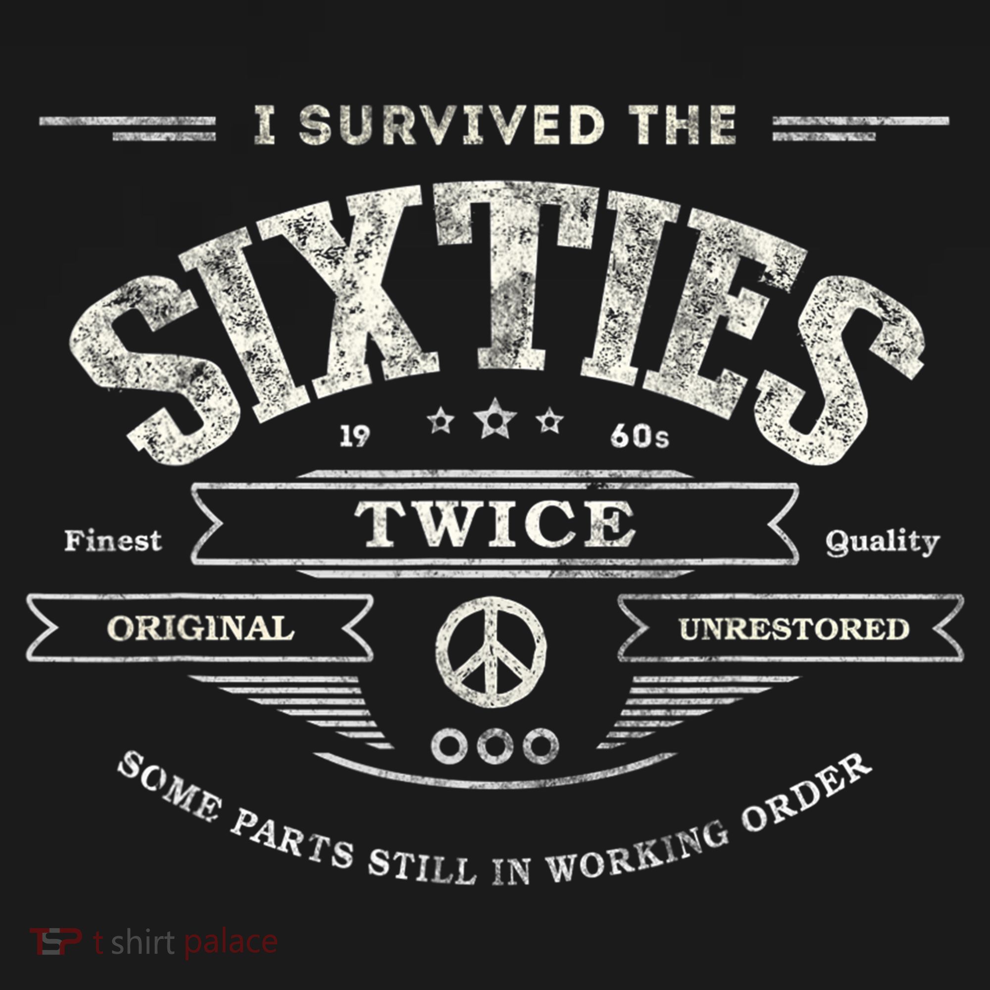 I SURVIVED The SIXTIES TWICE Built In 60s 70th 60th Birthday Apron