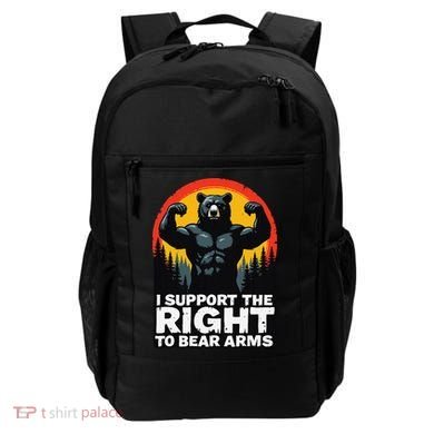 I Support The Right To Bear Arms Retro Bear Design Backpack