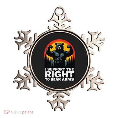 I Support The Right To Bear Arms Retro Bear Design Ornament