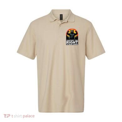 I Support The Right To Bear Arms Retro Bear Design Polo