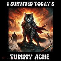 I Survived TodayS Tummy Ache Groovy Funny Cat Coffee Mug thumb 5
