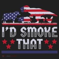 I'd Smoke That BBQ Barbeque Patriot Dinosaur T-Rexs Tumbler thumb 3
