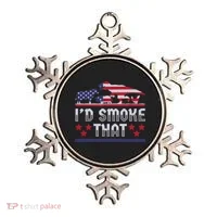 I'd Smoke That BBQ Barbeque Patriot Dinosaur T-Rexs Ornament thumb 0