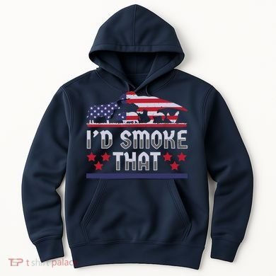 I'd Smoke That BBQ Barbeque Patriot Dinosaur T-Rexs Hoodie