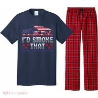 I'd Smoke That BBQ Barbeque Patriot Dinosaur T-Rexs Pajama Set thumb 0