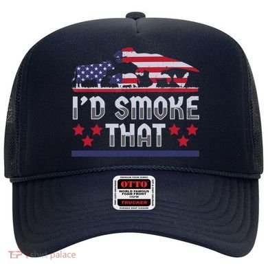 I'd Smoke That BBQ Barbeque Patriot Dinosaur T-Rexs Hat
