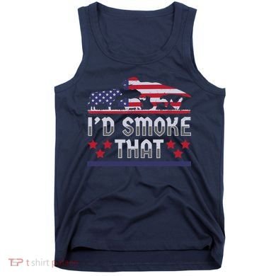 I'd Smoke That BBQ Barbeque Patriot Dinosaur T-Rexs Tank Top