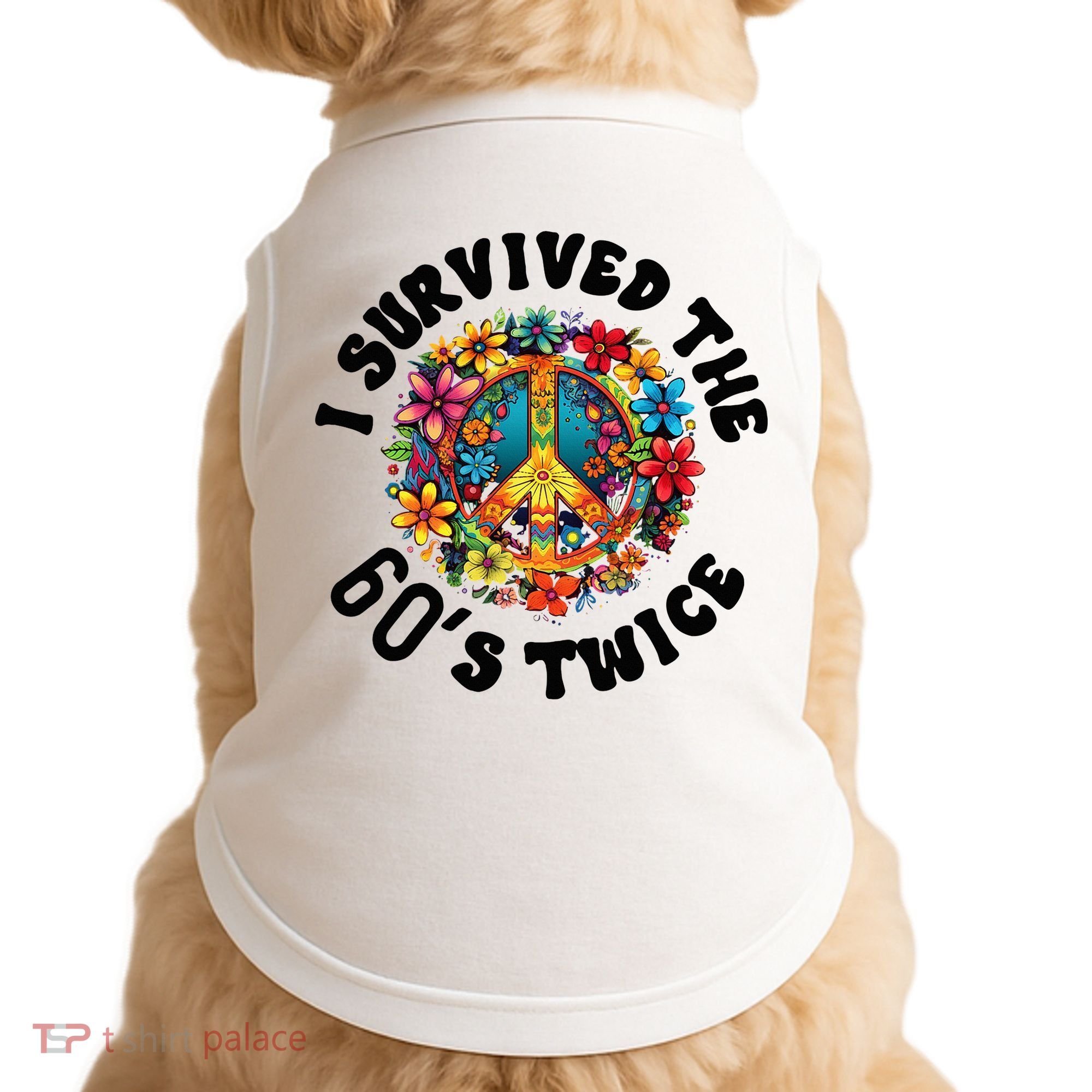 I Survived The 60s Sixties Twice 70th Birthday 60th Funny Doggie Tank