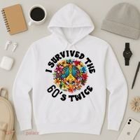 I Survived The 60s Sixties Twice 70th Birthday 60th Funny Hoodie thumb 3