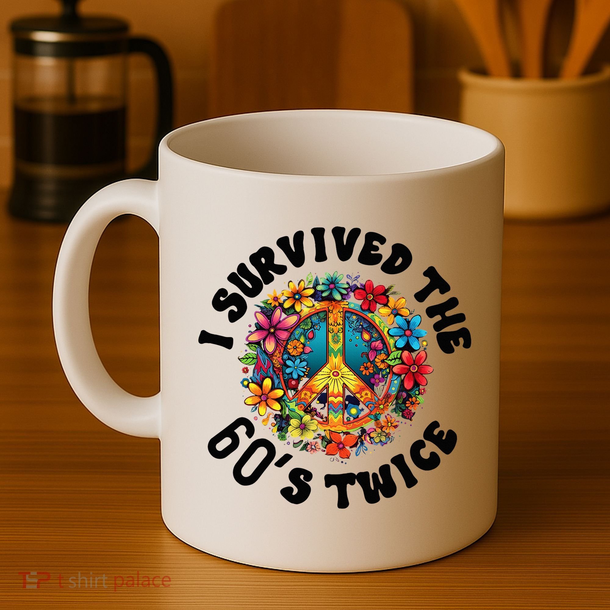 I Survived The 60s Sixties Twice 70th Birthday 60th Funny Coffee Mug