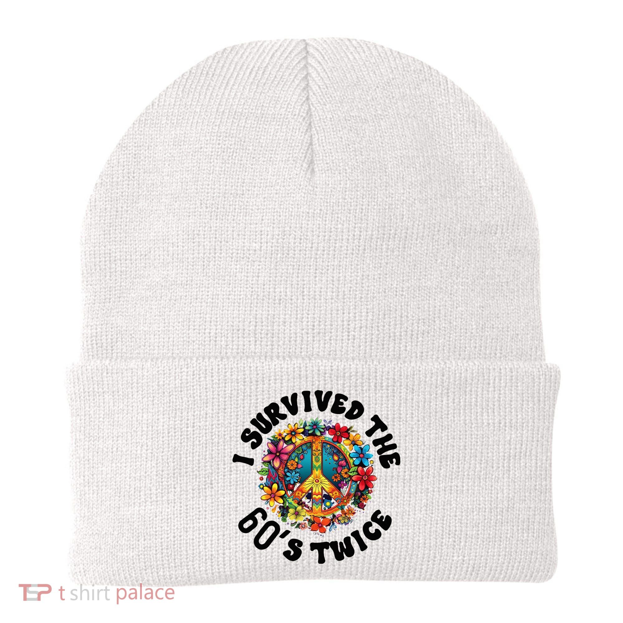 I Survived The 60s Sixties Twice 70th Birthday 60th Funny Beanie