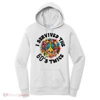 I Survived The 60s Sixties Twice 70th Birthday 60th Funny Women's Hoodie thumb 0
