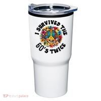 I Survived The 60s Sixties Twice 70th Birthday 60th Funny Tumbler thumb 0