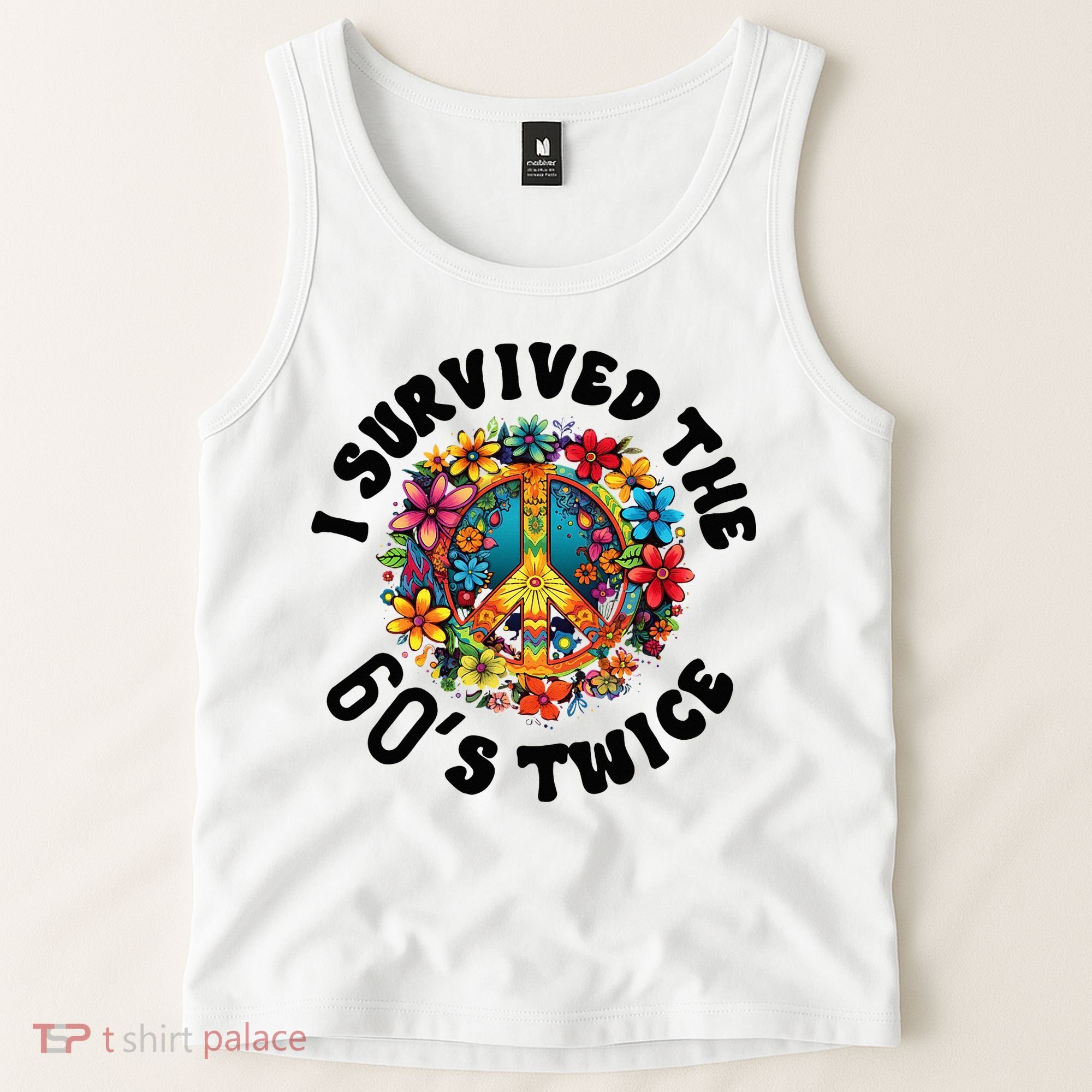 I Survived The 60s Sixties Twice 70th Birthday 60th Funny Tank Top