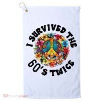 I Survived The 60s Sixties Twice 70th Birthday 60th Funny Golf Towel thumb 0