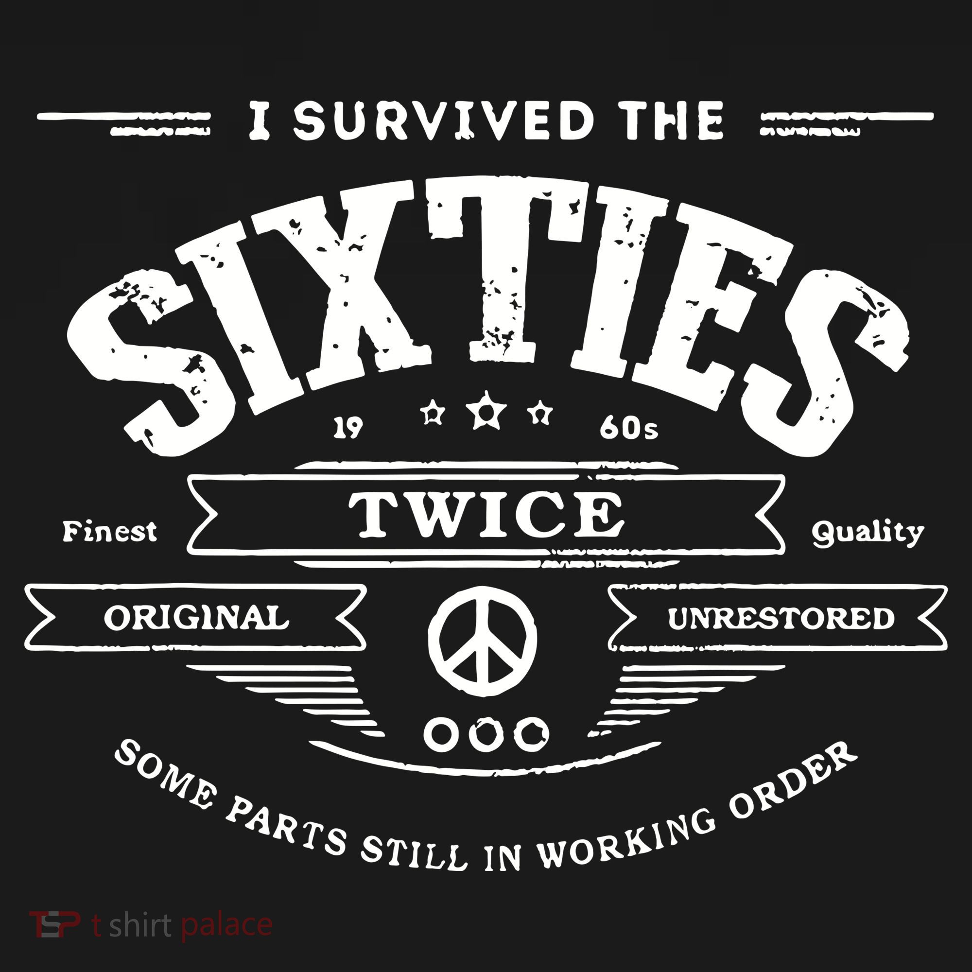 I Survived The Sixties Twice Built In 60s 70th 60th Birthday Apron
