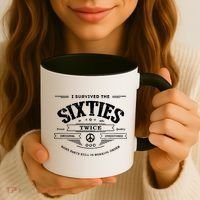 I Survived The Sixties Twice Built In 60s 70th 60th Birthday Coffee Mug thumb 3