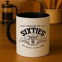 I Survived The Sixties Twice Built In 60s 70th 60th Birthday Coffee Mug thumb 4