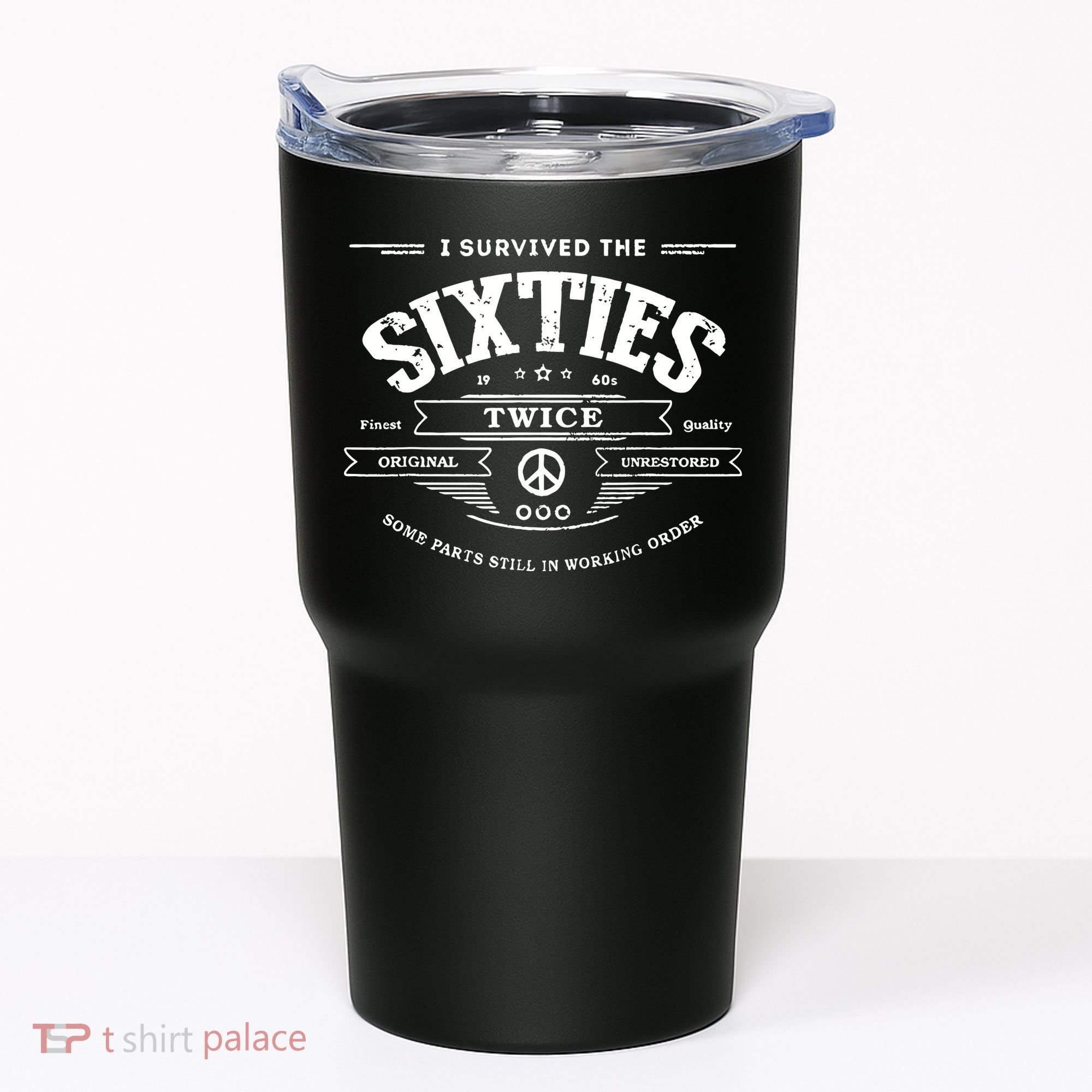 I Survived The Sixties Twice Built In 60s 70th 60th Birthday Tumbler