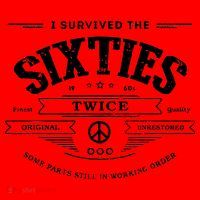 I Survived The Sixties Twice Built In 60s 70th 60th Birthday Santa Hat thumb 1