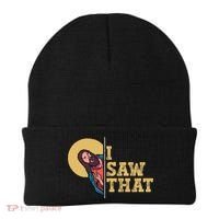 I Saw That Jesus Funny Christian Easter Beanie thumb 0
