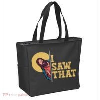 I Saw That Jesus Funny Christian Easter Tote Bag thumb 2