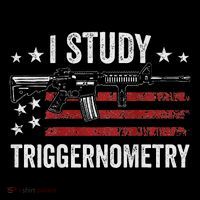 I Study Triggernometry Funny Gun Pro Guns Saying USA-Made Doggie Bandana thumb 2