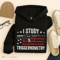 I Study Triggernometry Funny Gun Pro Guns Saying Hoodie thumb 4