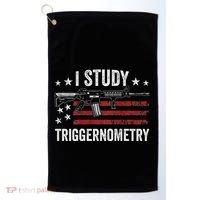 I Study Triggernometry Funny Gun Pro Guns Saying Golf Towel thumb 0